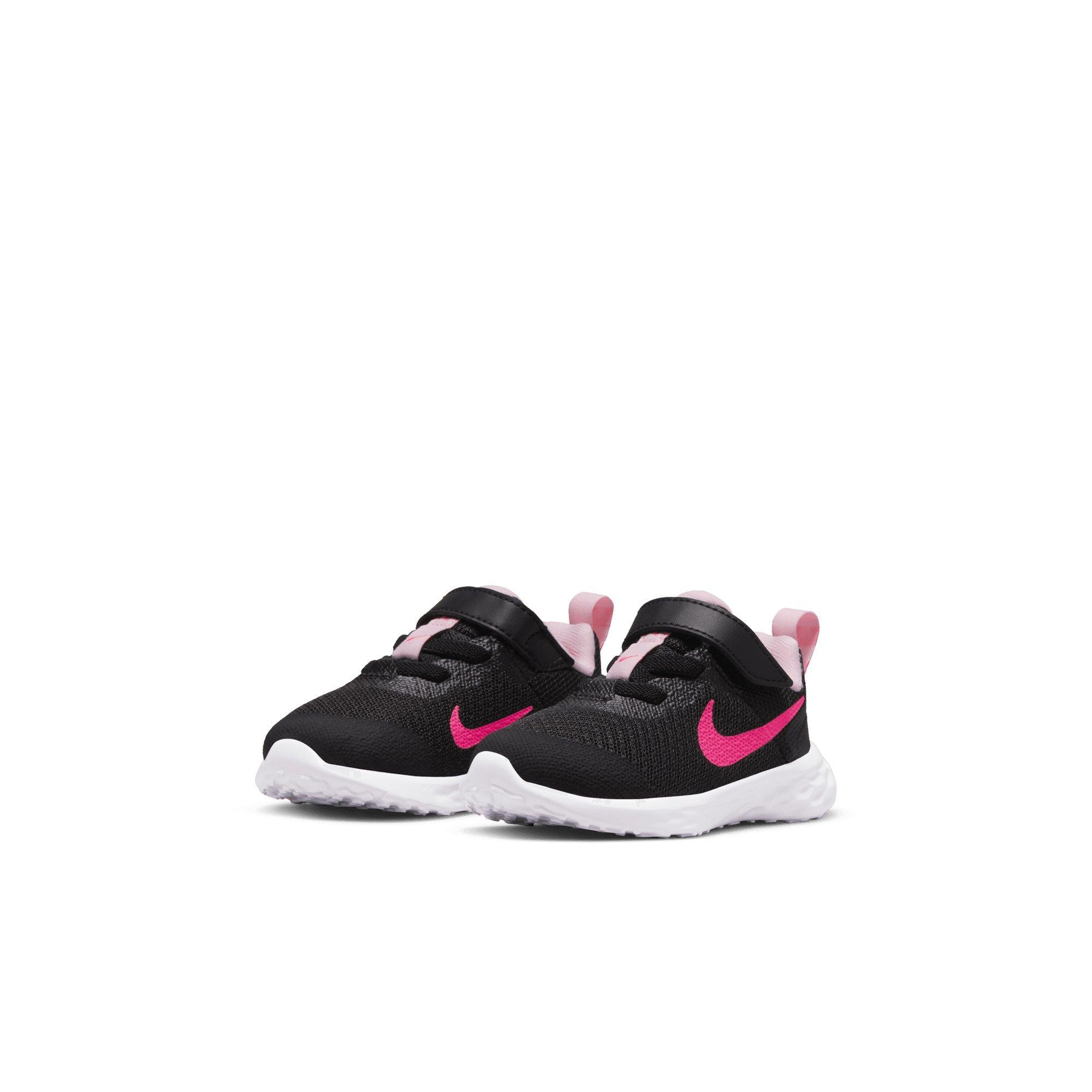 Nike Revolution 6 "Black/Hyper Pink/Pink Foam" Infant Girls' Running Shoe - BLACK/PINK/PINK Thumbnail View 3