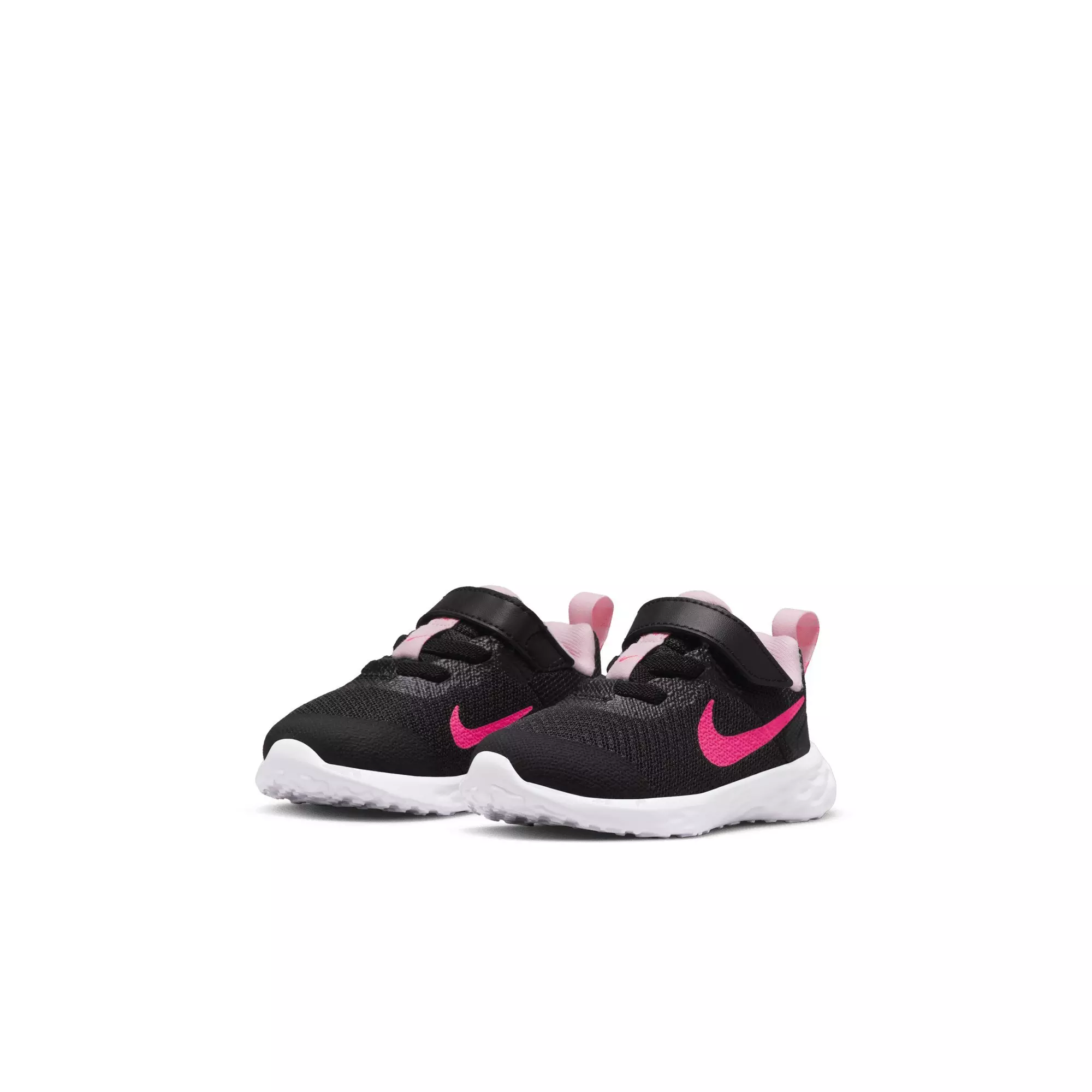 Nike Revolution 6 "Black/Hyper Pink/Pink Foam" Infant Girls' Running Shoe - BLACK/PINK/PINK