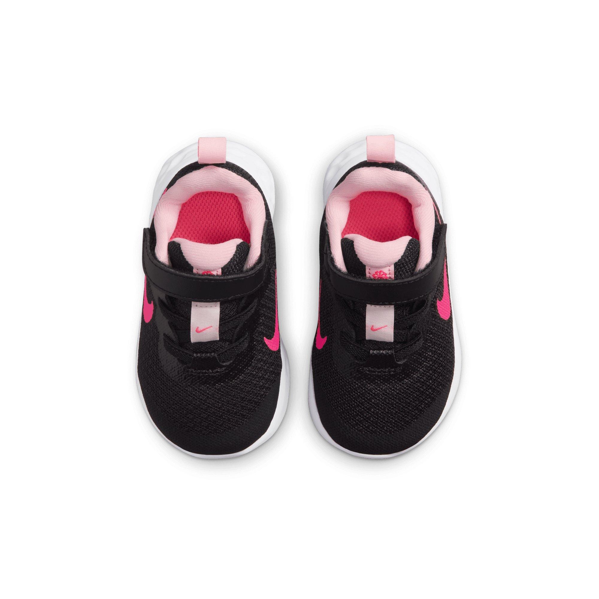 Nike Revolution 6 "Black/Hyper Pink/Pink Foam" Infant Girls' Running Shoe - BLACK/PINK/PINK Thumbnail View 4