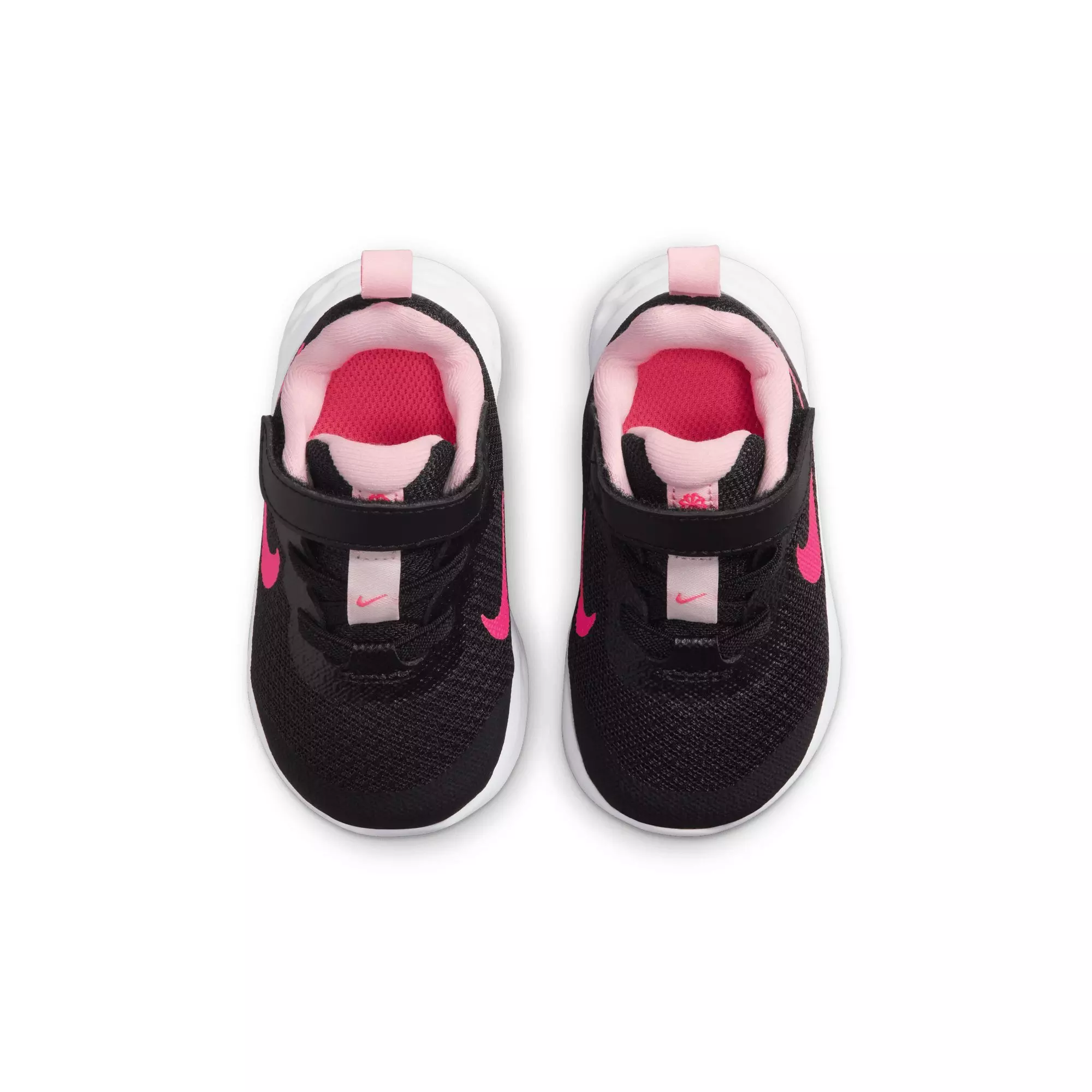 Nike Revolution 6 "Black/Hyper Pink/Pink Foam" Infant Girls' Running Shoe - BLACK/PINK/PINK