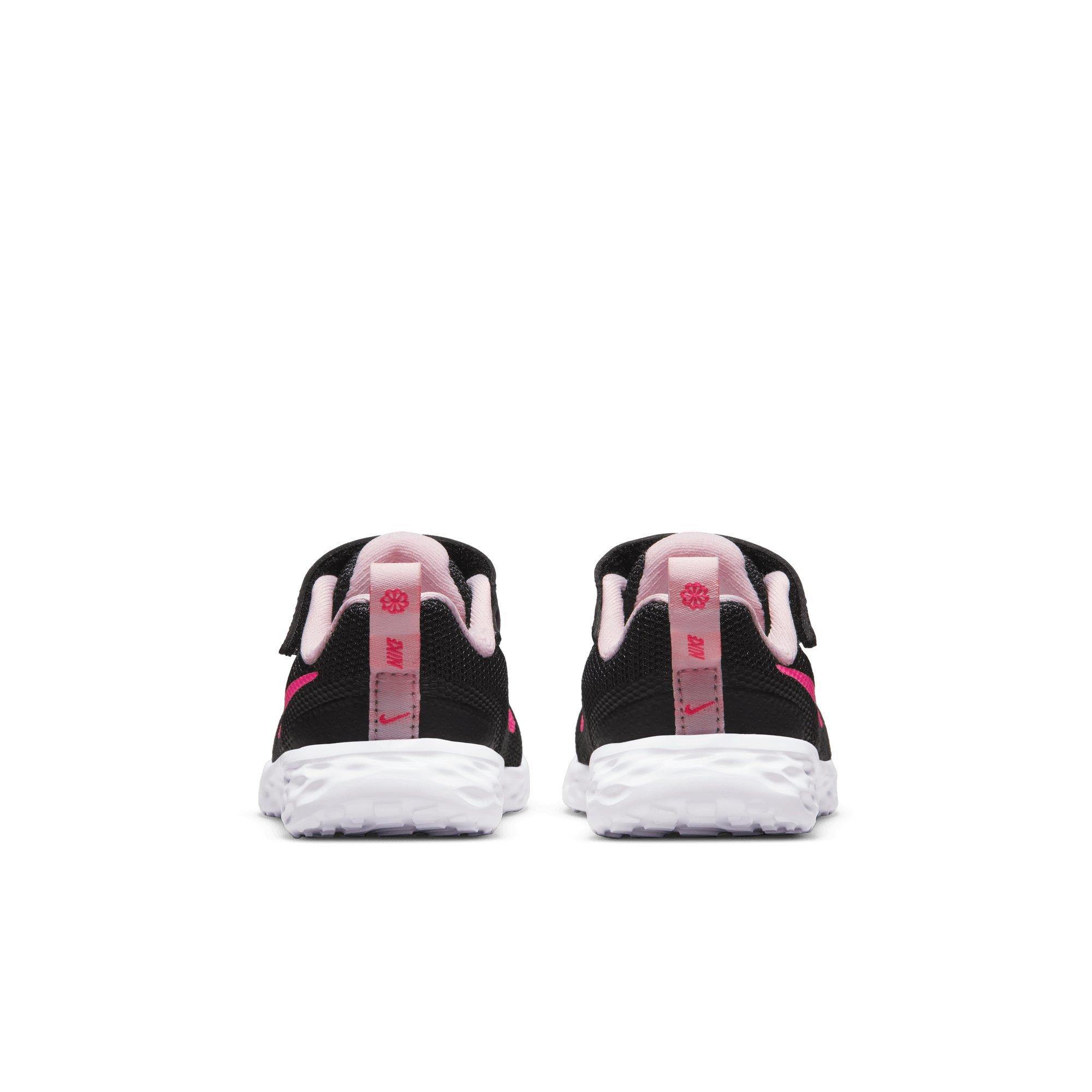 Nike Revolution 6 "Black/Hyper Pink/Pink Foam" Infant Girls' Running Shoe - BLACK/PINK/PINK Thumbnail View 5