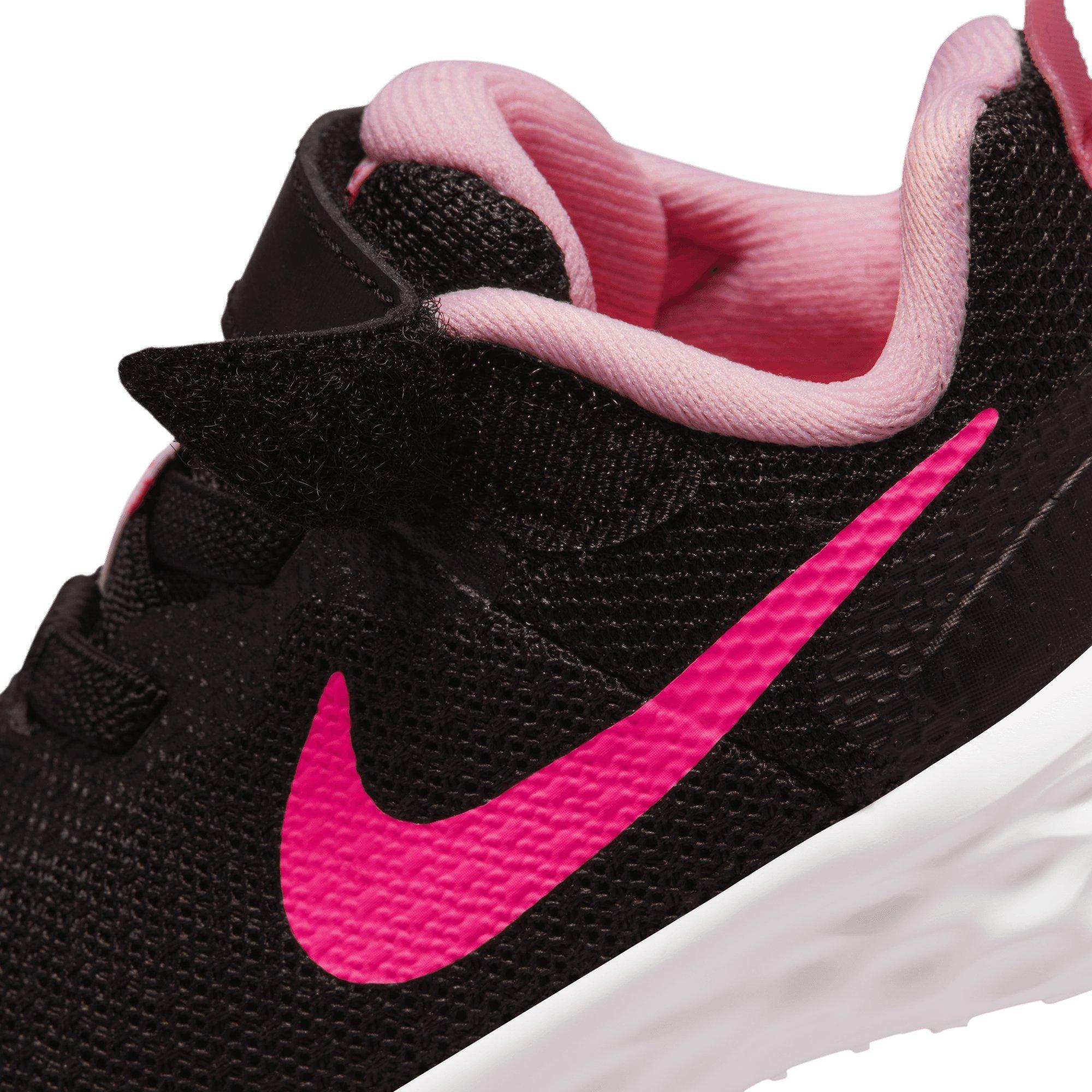 Nike Revolution 6 "Black/Hyper Pink/Pink Foam" Infant Girls' Running Shoe - BLACK/PINK/PINK Thumbnail View 8