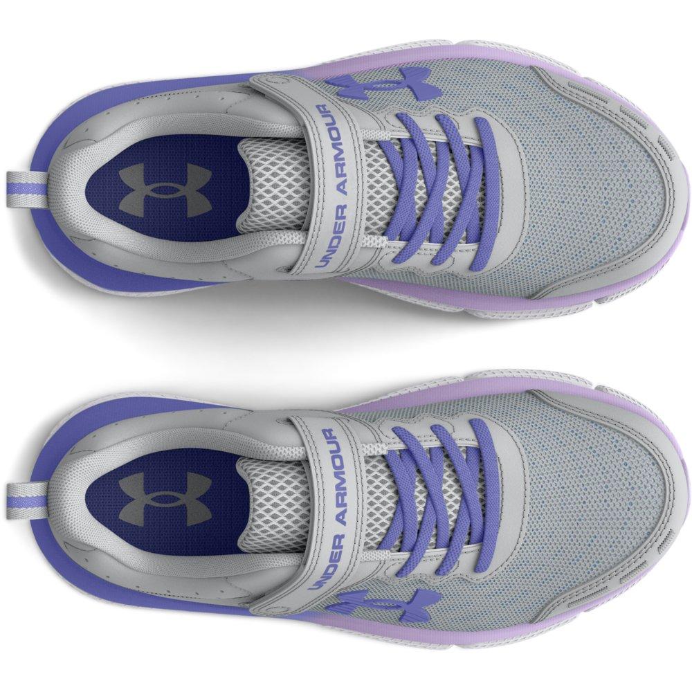 Under Armour Assert 10 AC Preschool Girls' "Mod Grey/Nebula Purple" Running Shoe