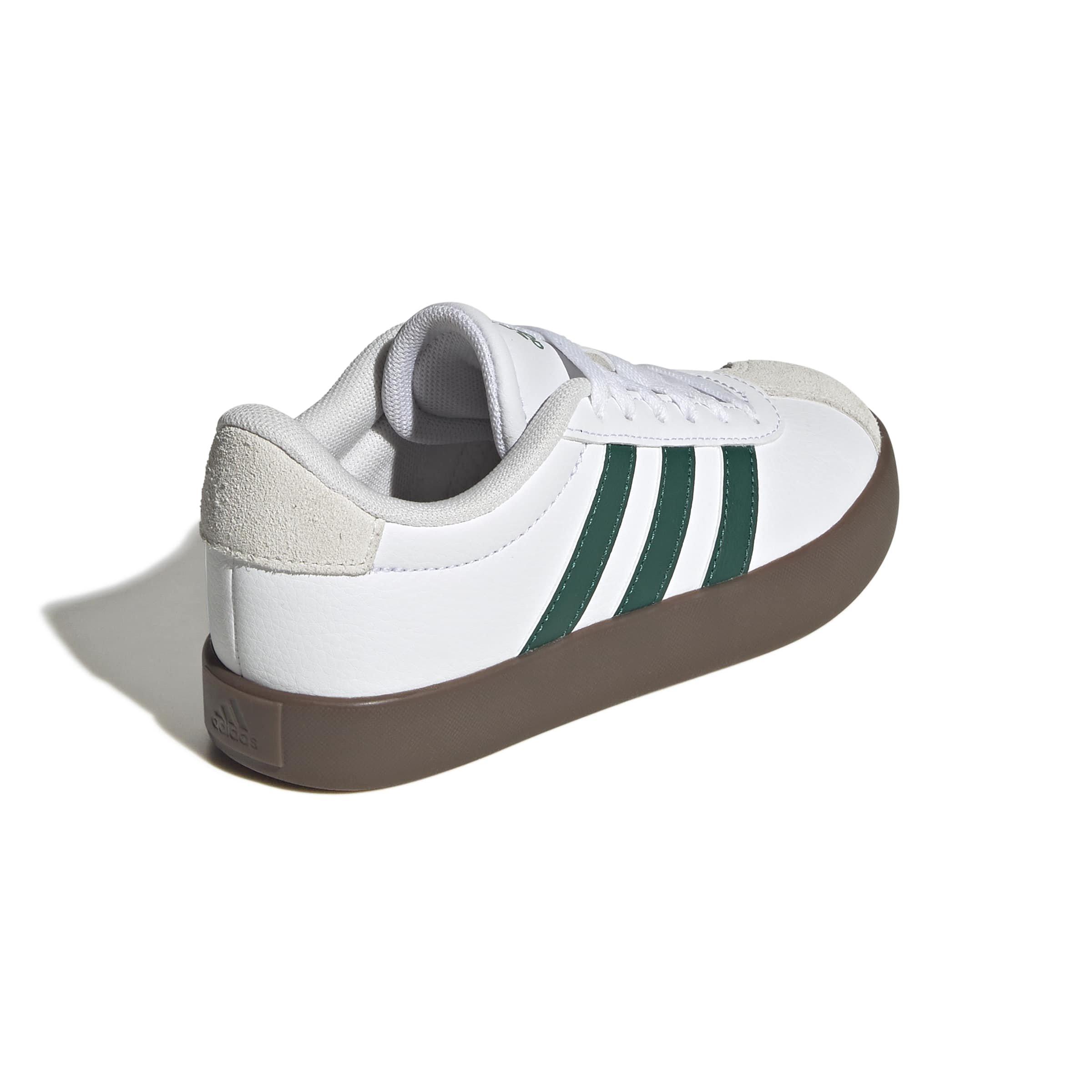 adidas VL Court 3.0 "Ftwr White/Collegiate Green/Gum 5" Grade School Boys' Shoe - WHITE/GREEN/GUM
