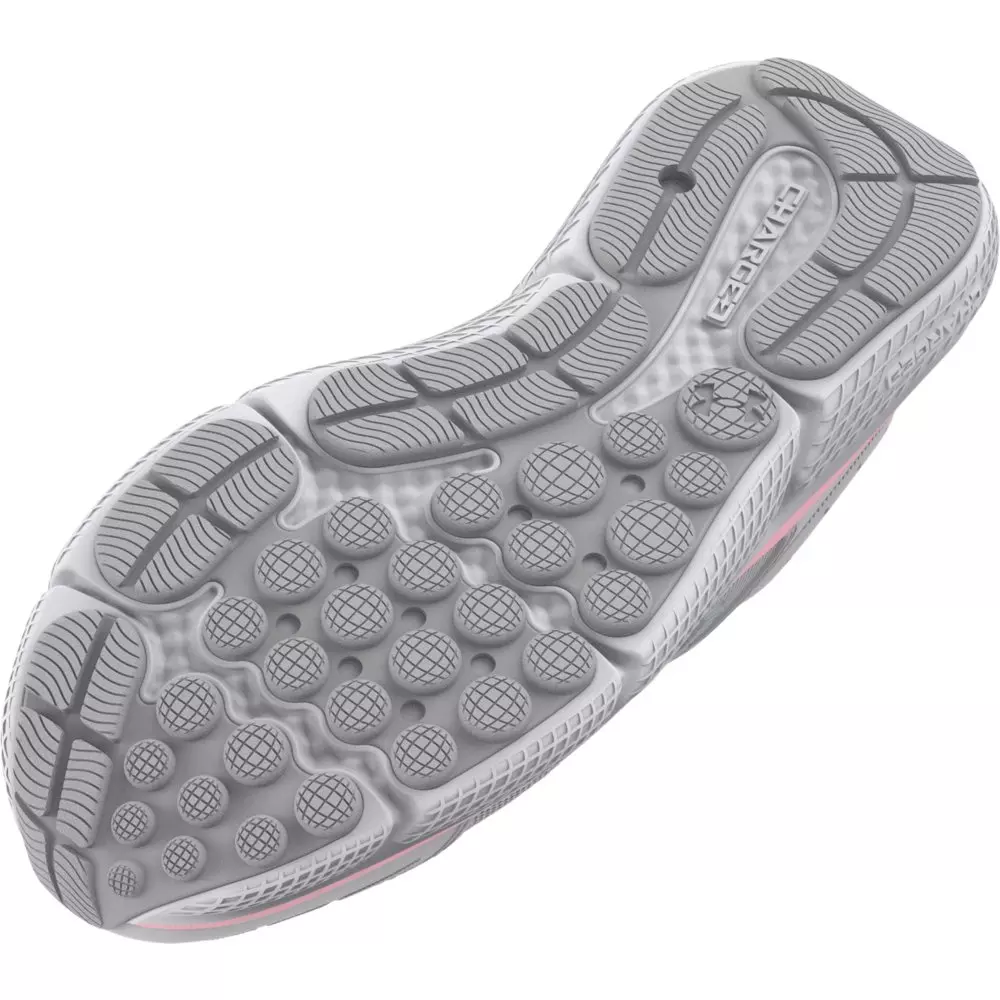 Under Armour Assert 10 Wide "Halo Grey/Pink Sugar" Grade School Girls' Running Shoe - GREY/PINK