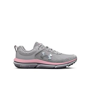 Under Armour Assert 10 Wide "Halo Grey/Pink Sugar" Grade School Girls' Running Shoe