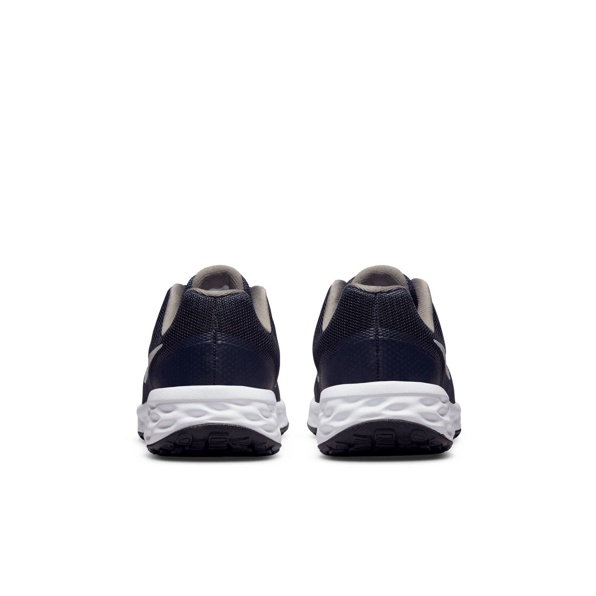 Nike Revolution 6 "Midnight Navy/White/Flat Pewter" Grade School Boy's Running Shoe - NAVY/WHITE/PEWTER Thumbnail View 5
