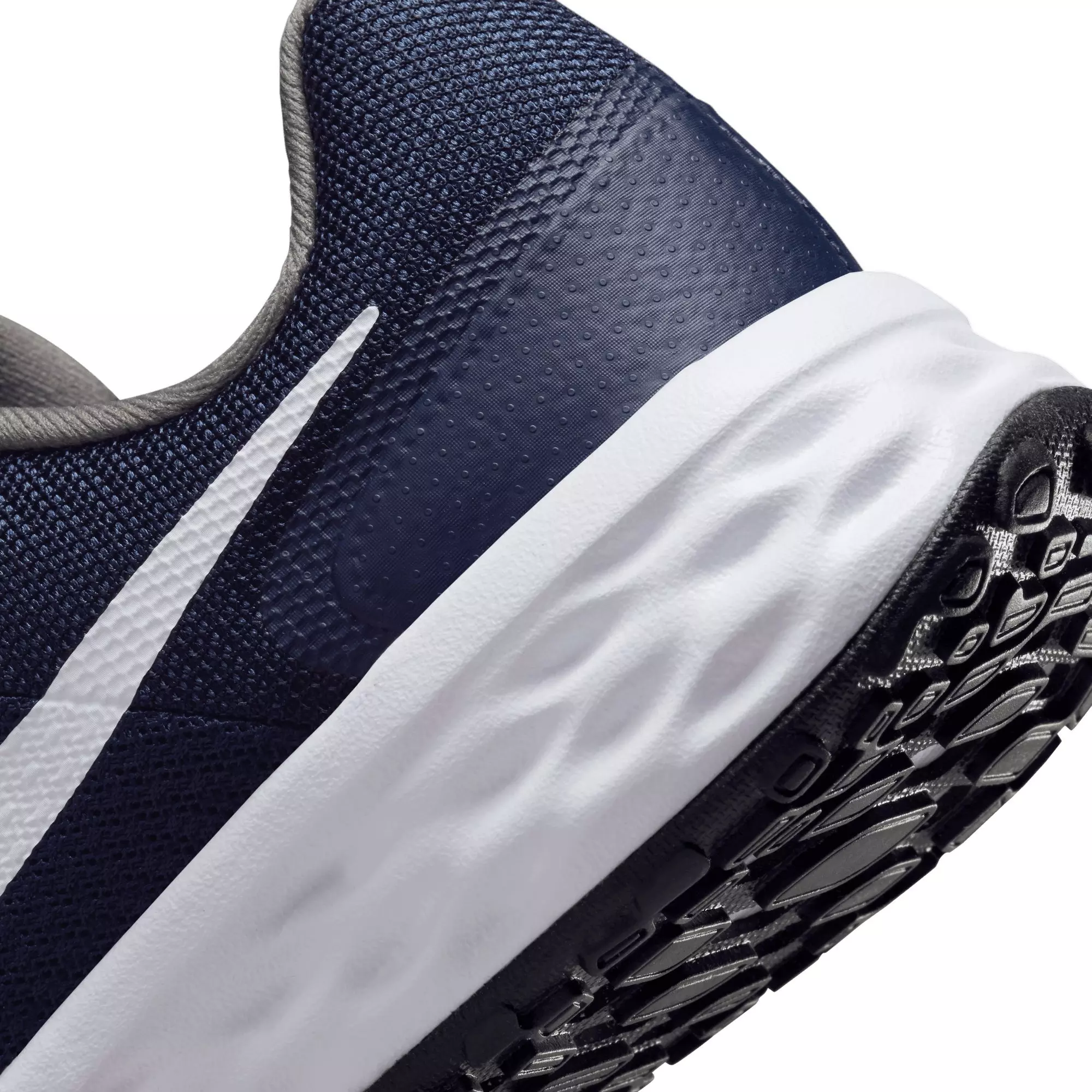Nike Revolution 6 "Midnight Navy/White/Flat Pewter" Grade School Boy's Running Shoe - NAVY/WHITE/PEWTER