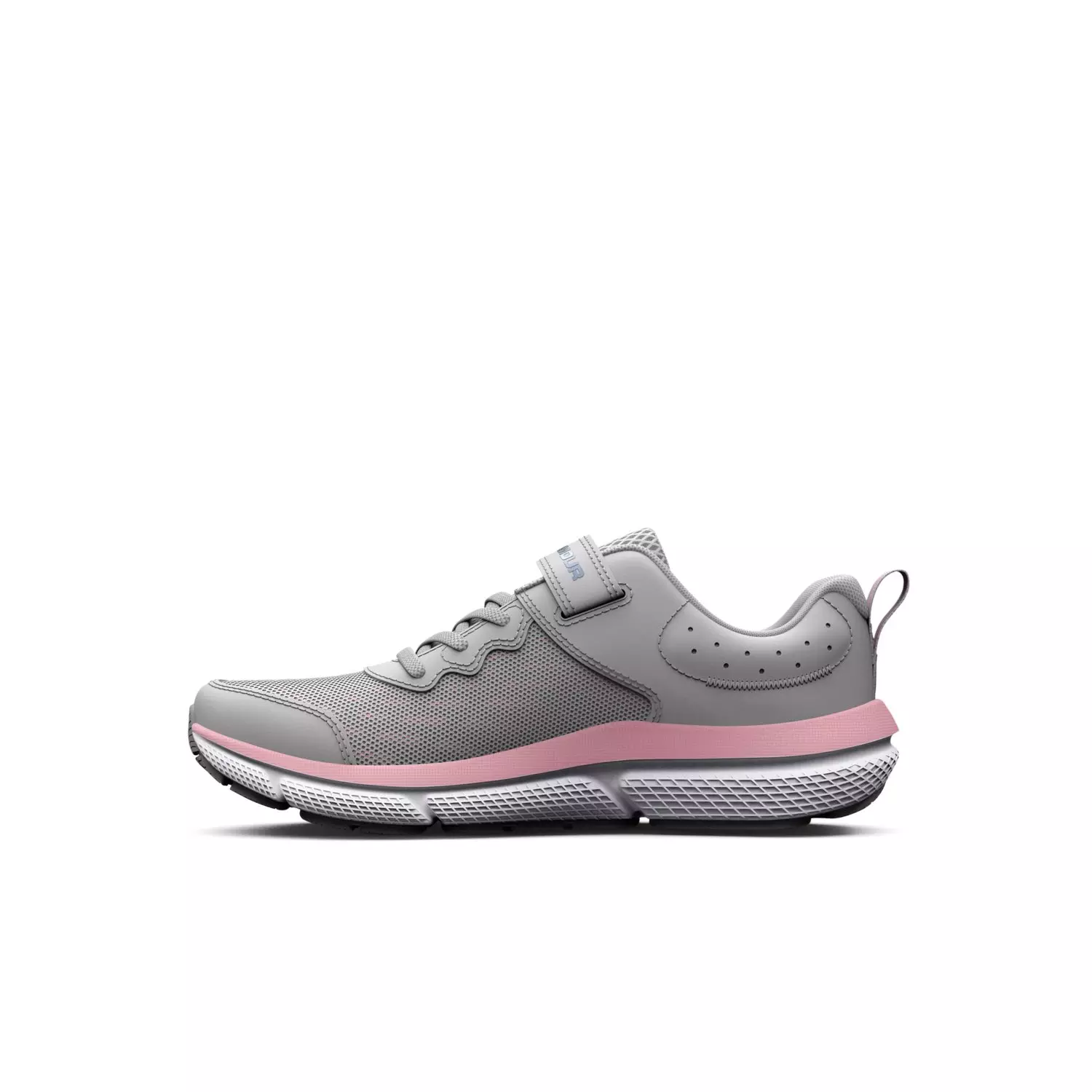 Under Armour Assert 10 AC Wide "Halo Grey/Pink Sugar" Preschool Girls' Running Shoe - GREY/PINK