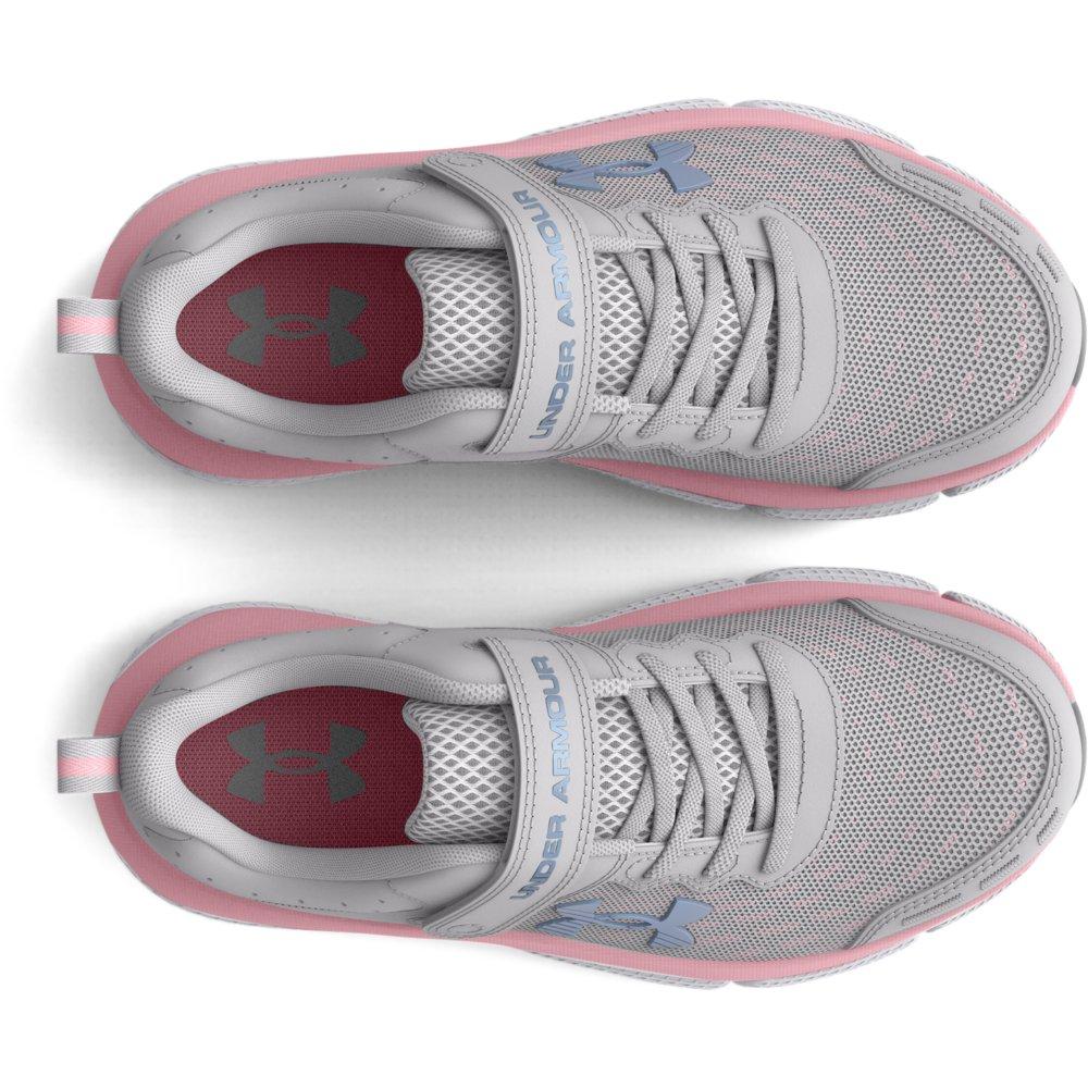 Under Armour Assert 10 AC Wide Preschool Girls' "Halo Grey/Pink Sugar" Running Shoe
