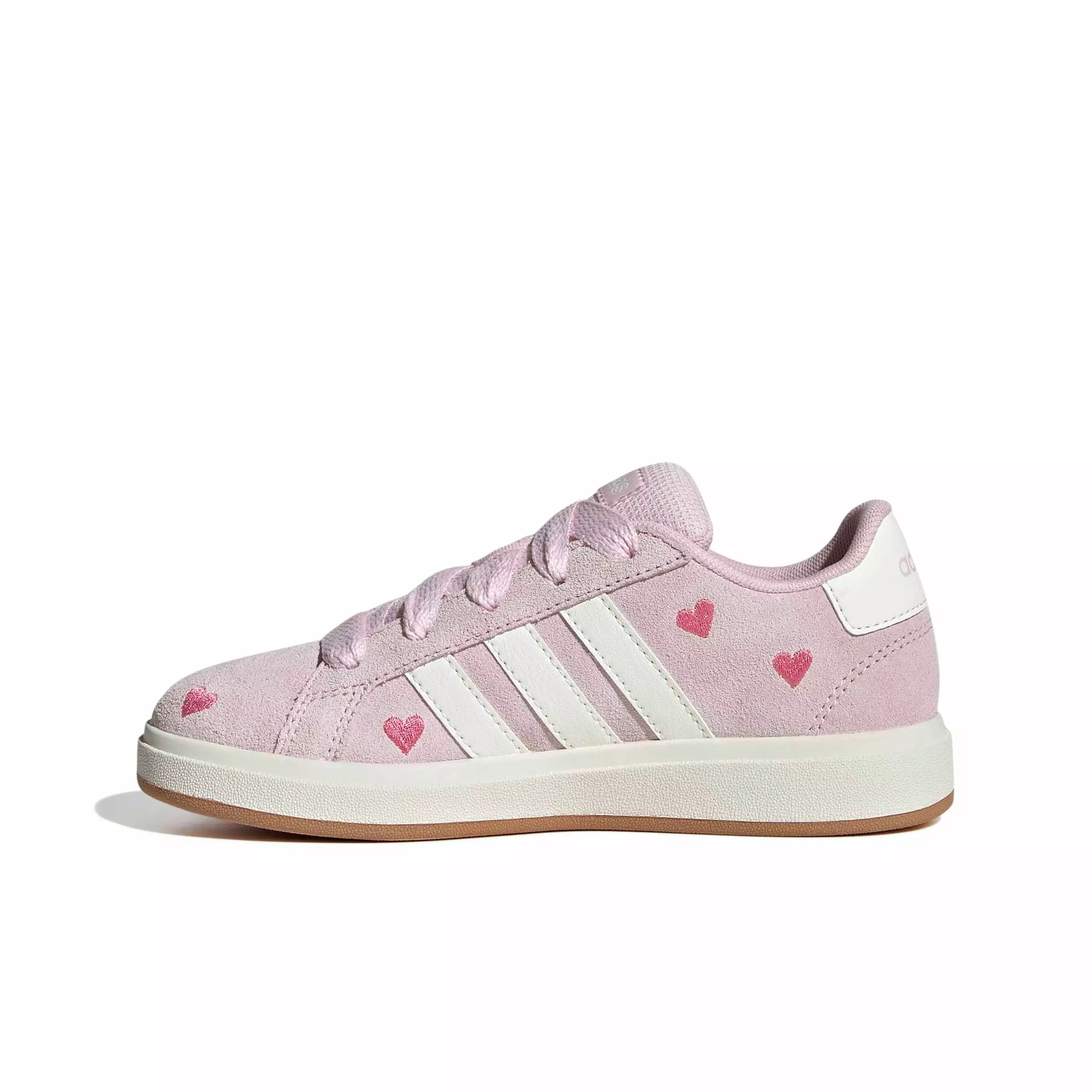 adidas Grand Court 00s "Clear Pink/Off White/Gum 10" Grade School Girls' Shoe - PINK/OFF WHITE/GUM