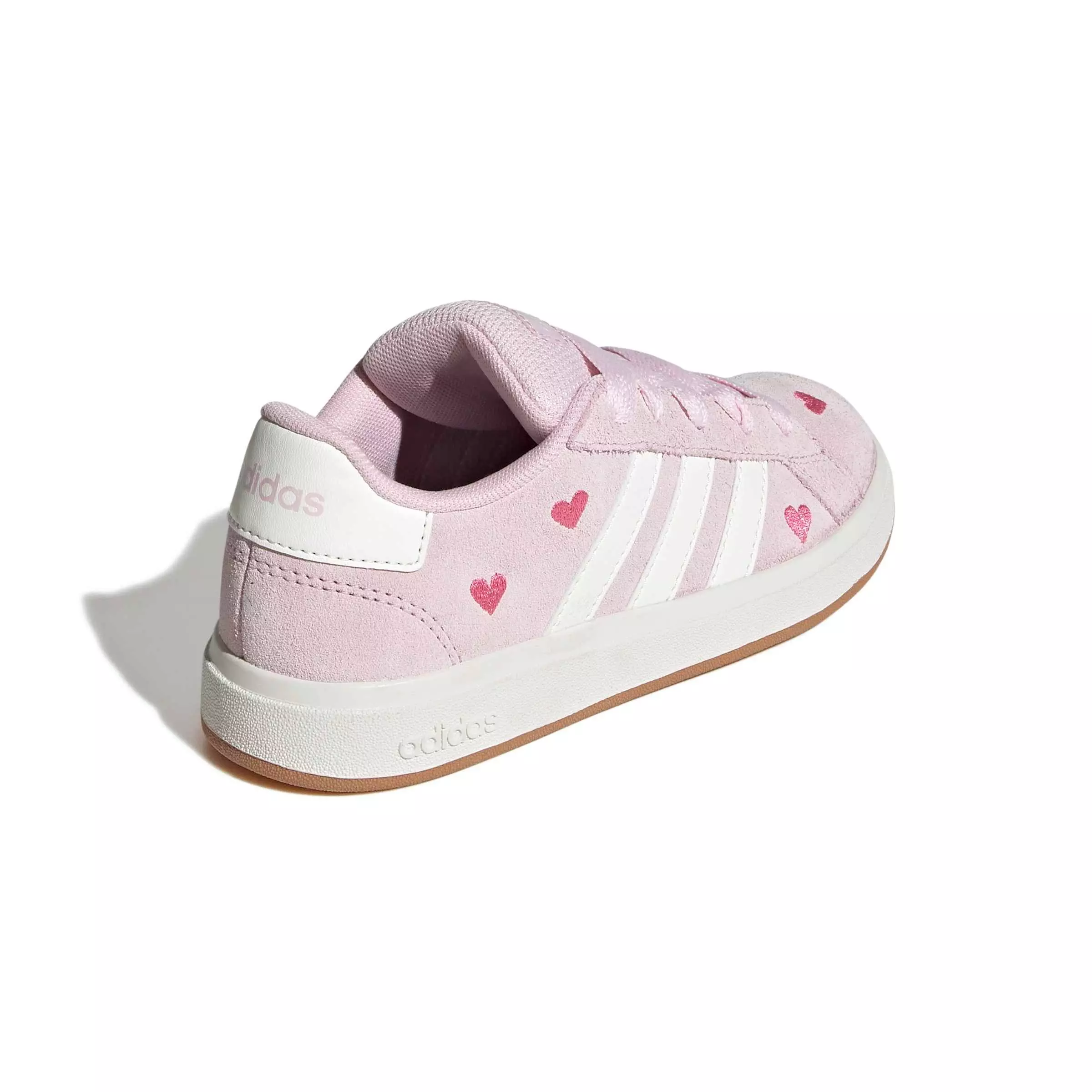 adidas Grand Court 00s "Clear Pink/Off White/Gum 10" Grade School Girls' Shoe - PINK/OFF WHITE/GUM