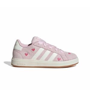 adidas Grand Court 00s "Clear Pink/Off White/Gum 10" Grade School Girls' Shoe - PINK/OFF WHITE/GUM