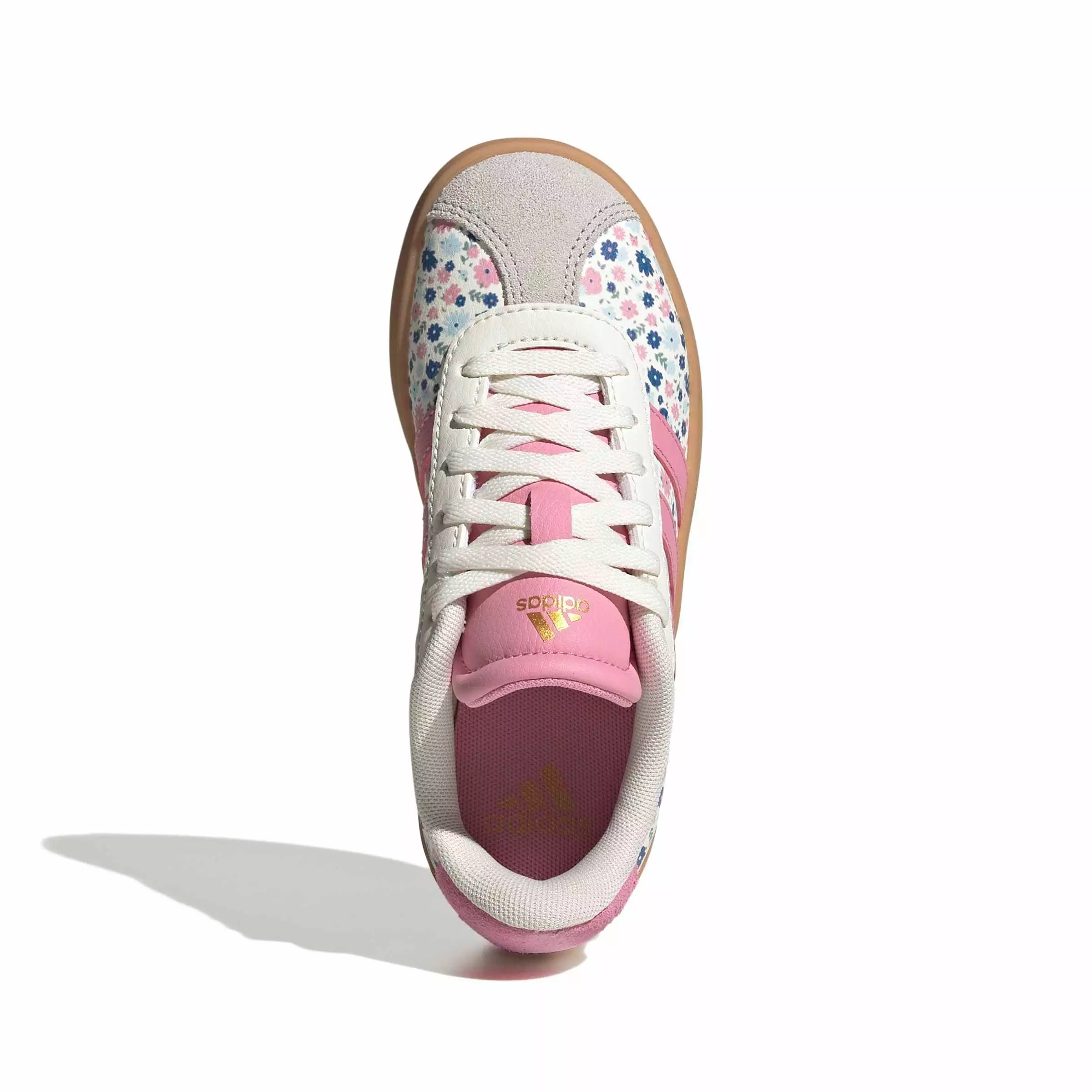 adidas VL Court 3.0 "Off White/St Tropic Bloom/Ice Blue" Grade School Girls' Shoe - OFF WHITE/BLOOM/BLUE