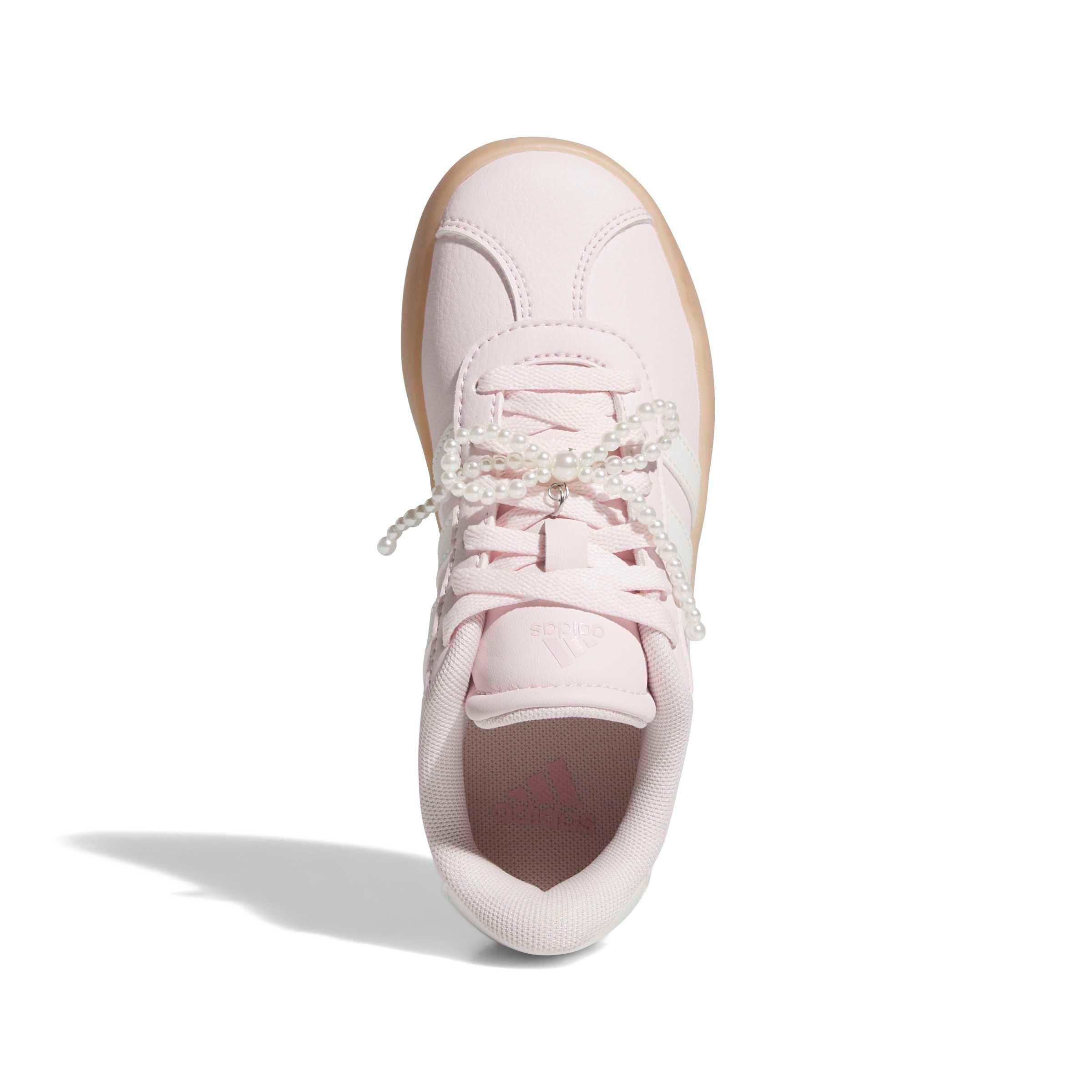 adidas VL Court 3.0 "Distilled Pink/Zero Metallic/Clear Pink" Grade School Girls' Shoe - PINK/ZERO/PINK