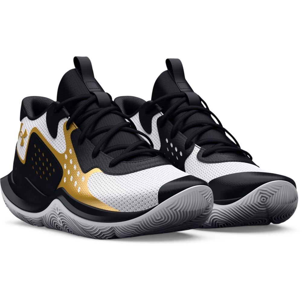 Under Armour Jet '23 Grade School Girls' "White/Black" Basketball Shoe