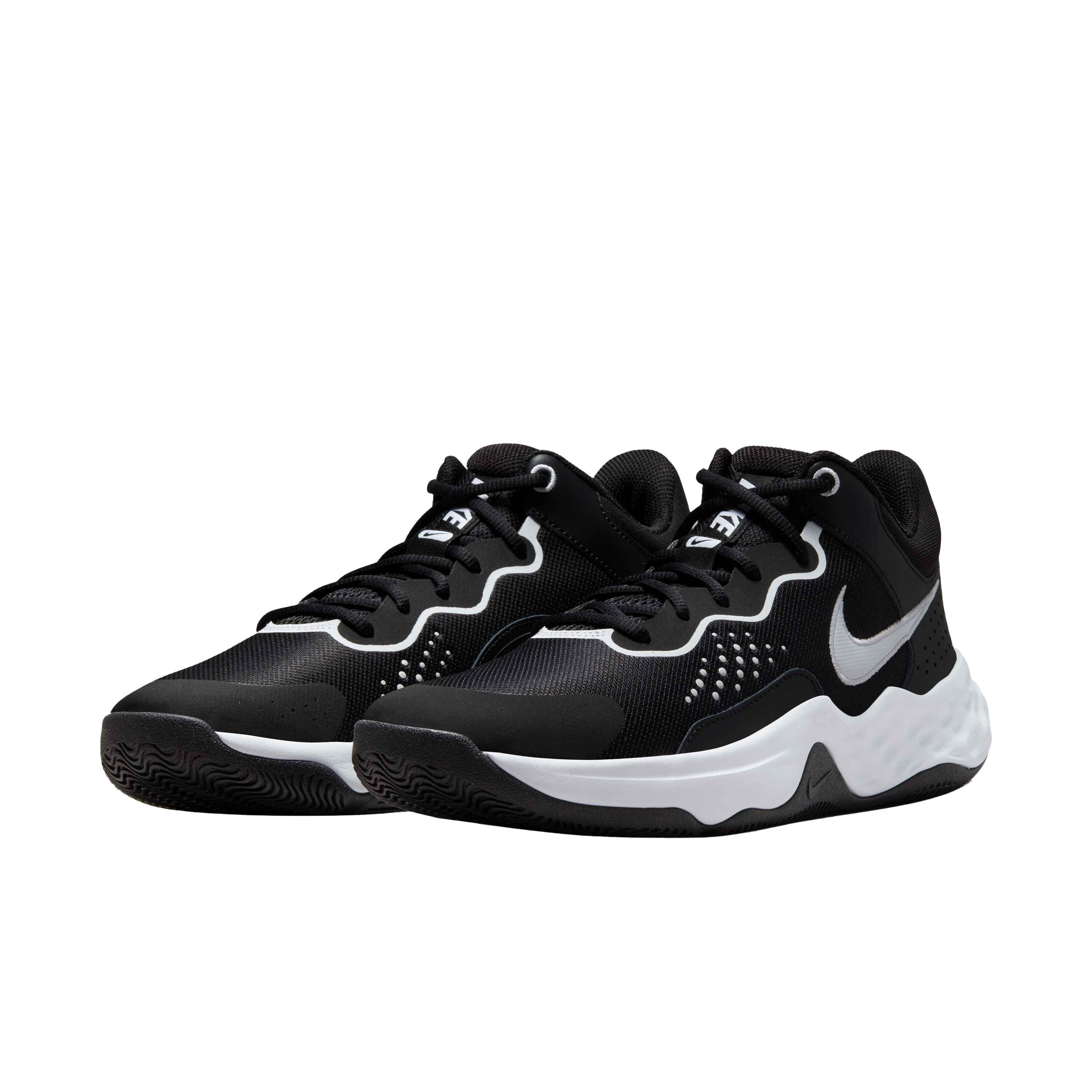 Nike Fly.By Mid 3 Grade School Boys' "Black/White" Basketball Shoe