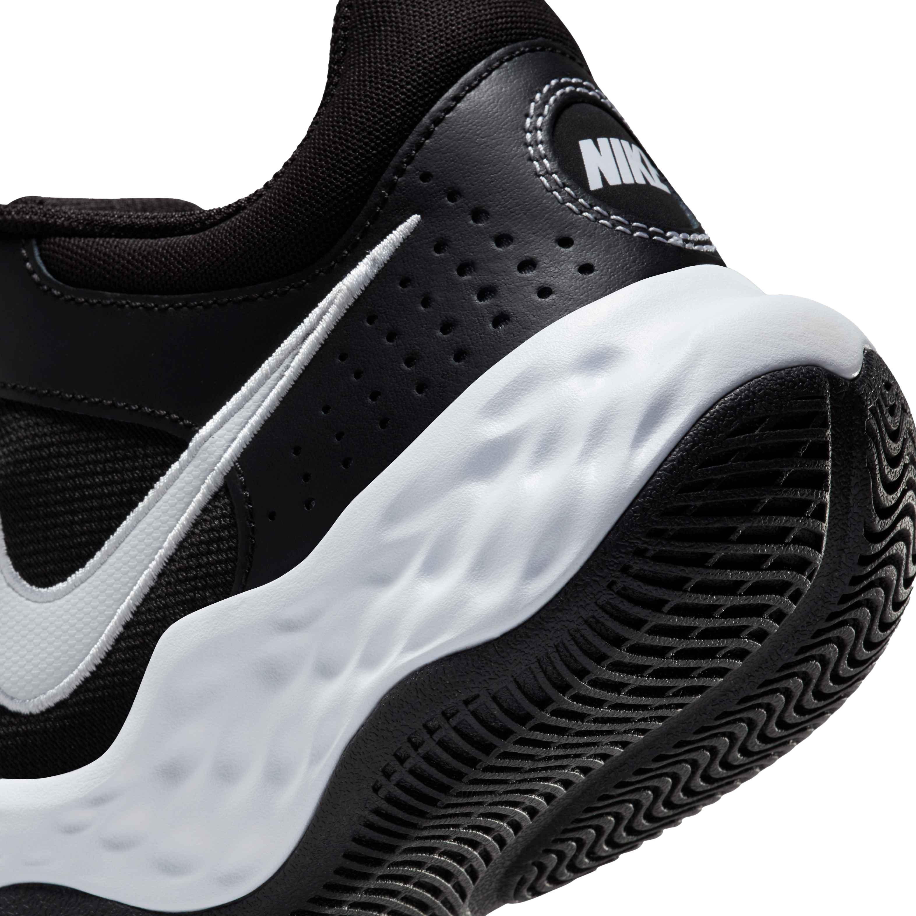 Nike Fly.By Mid 3 Grade School Boys' "Black/White" Basketball Shoe