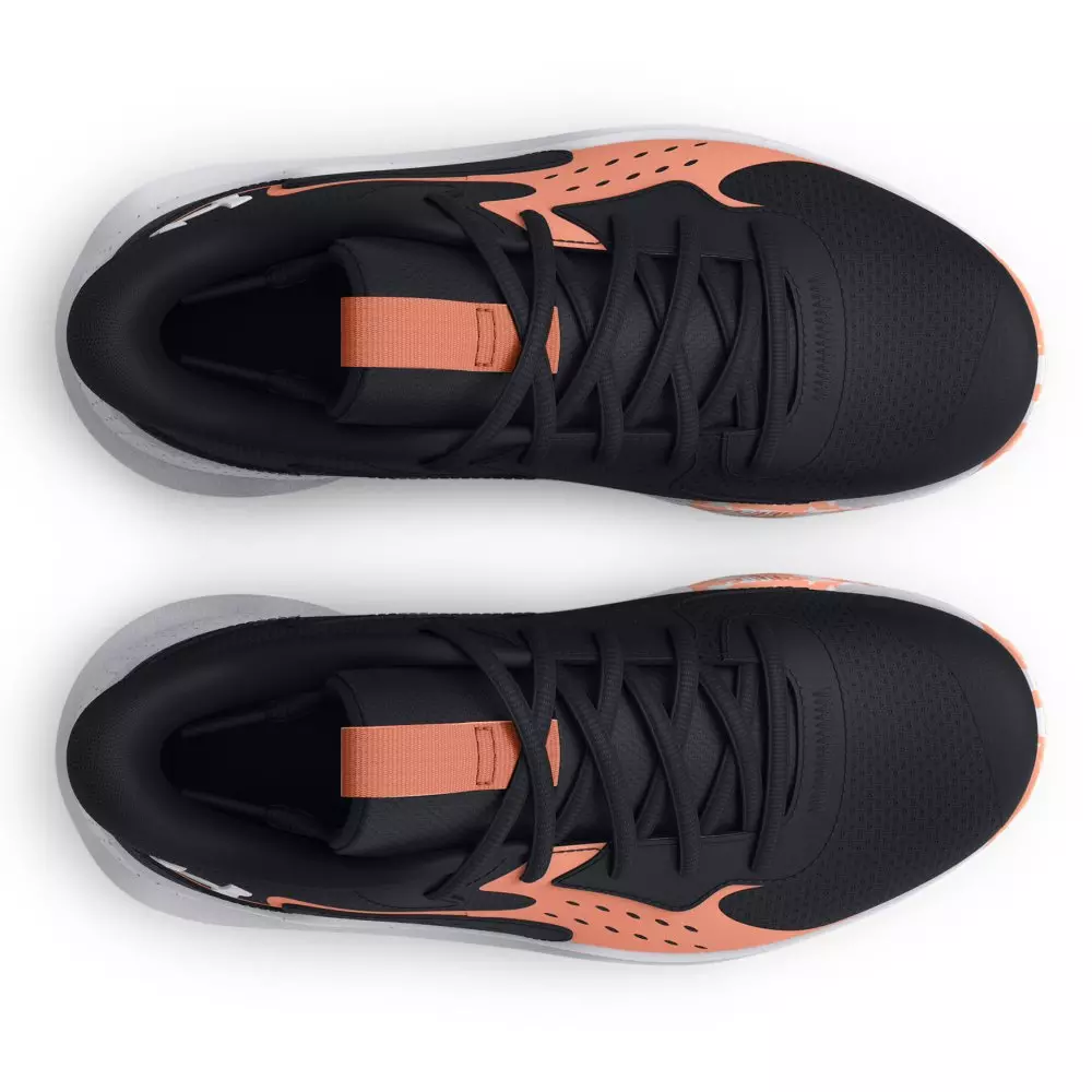 Under Armour Jet '23 "Black/Bubble Peach" Preschool Girls' Basketball Shoe - BLACK/PEACH