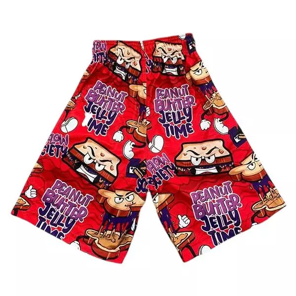 Flow Society Big Boys' 7" Peanut Butter Jelly Shorts - Red/Purple - RED/PURPLE