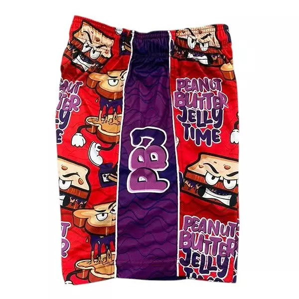 Flow Society Big Boys' 7" Peanut Butter Jelly Shorts - Red/Purple - RED/PURPLE