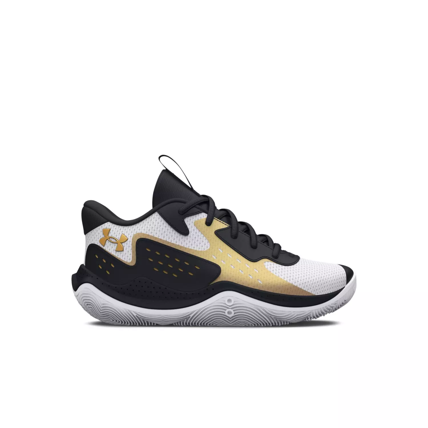 Under Armour Jet '23 "White/Black" Preschool Girls' Basketball Shoe - WHITE/BLACK