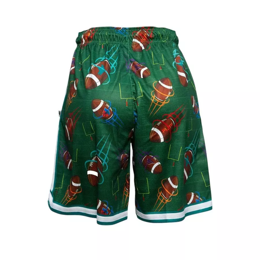Flow Society Big Boys' 7" Football Flow Shorts - Green - GREEN