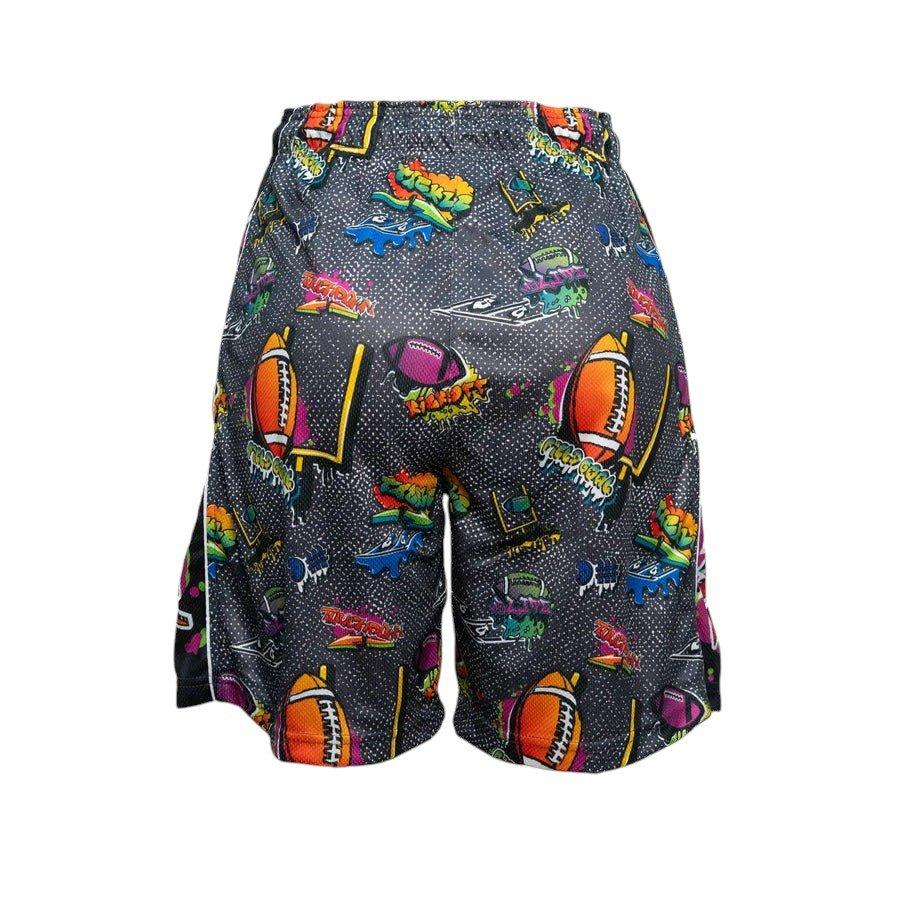 Flow Society Big Boys' 7" Graffiti Football Shorts - Multi-Color - MULTI-COLOR