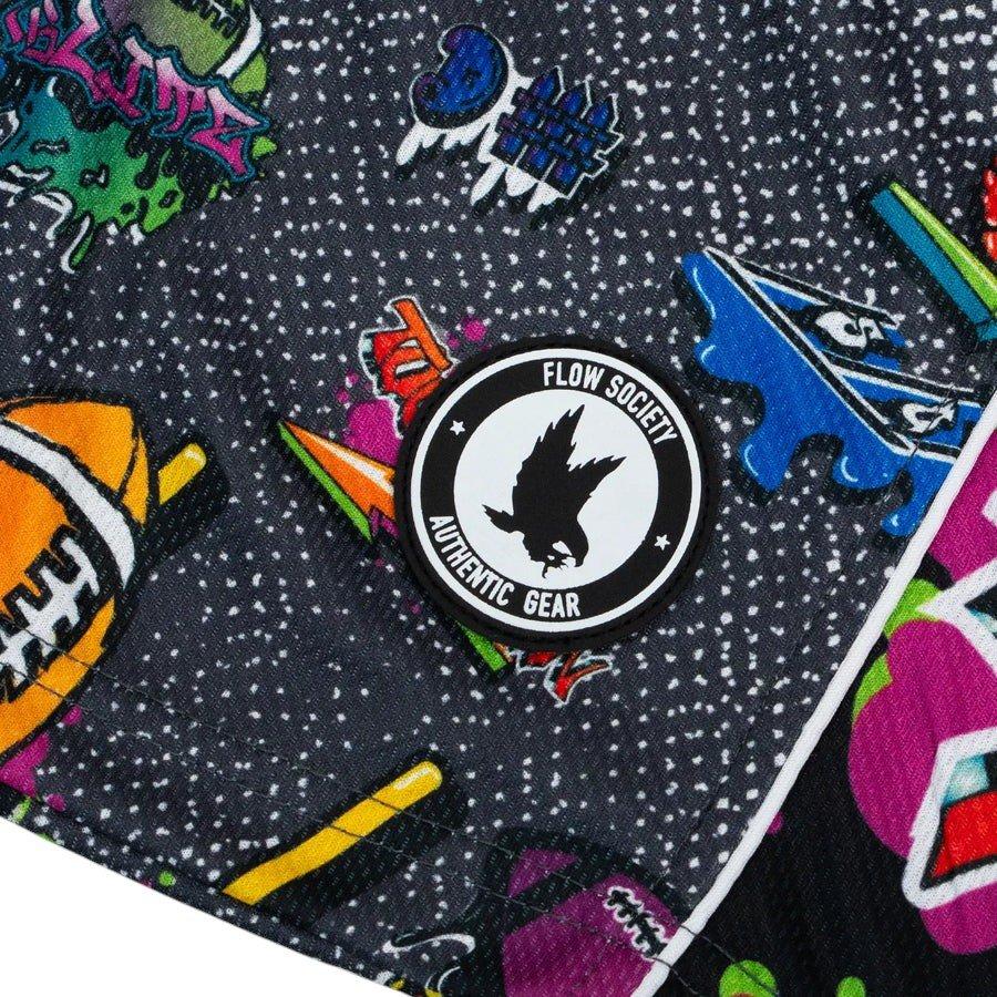 Flow Society Big Boys' 7" Graffiti Football Shorts - Multi-Color - MULTI-COLOR