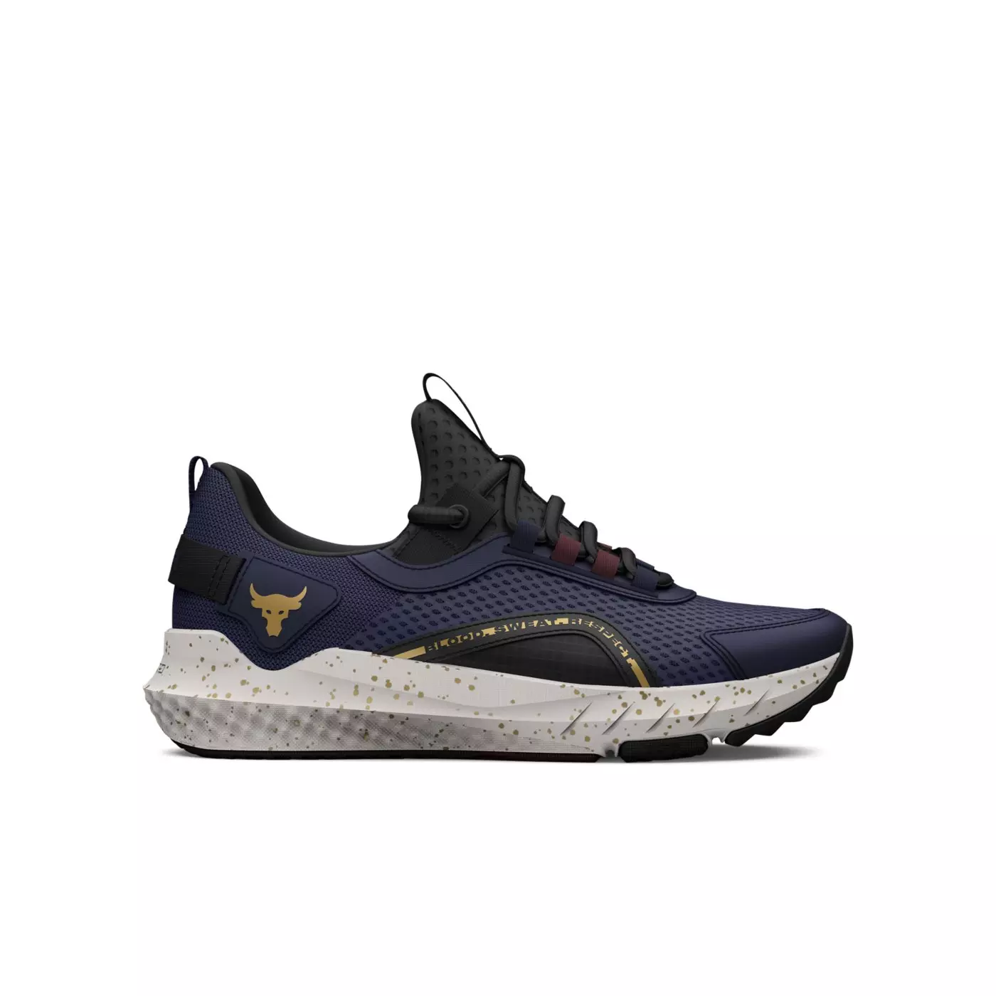 Under Armour Project Rock BSR 3 "Midnight Navy/Black/Metallic Gold" Grade School Boys' Training Shoe - NAVY/BLACK/GOLD