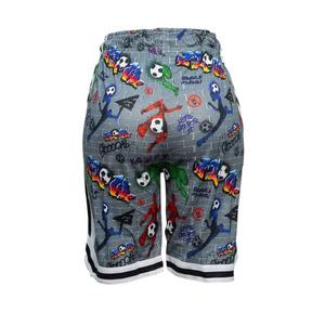 Flow Society Big Boys' 7" Brick Graffiti Soccer Shorts - Grey - GREY