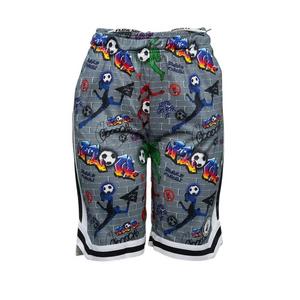 Flow Society Big Boys' 7" Brick Graffiti Soccer Shorts - Grey - GREY