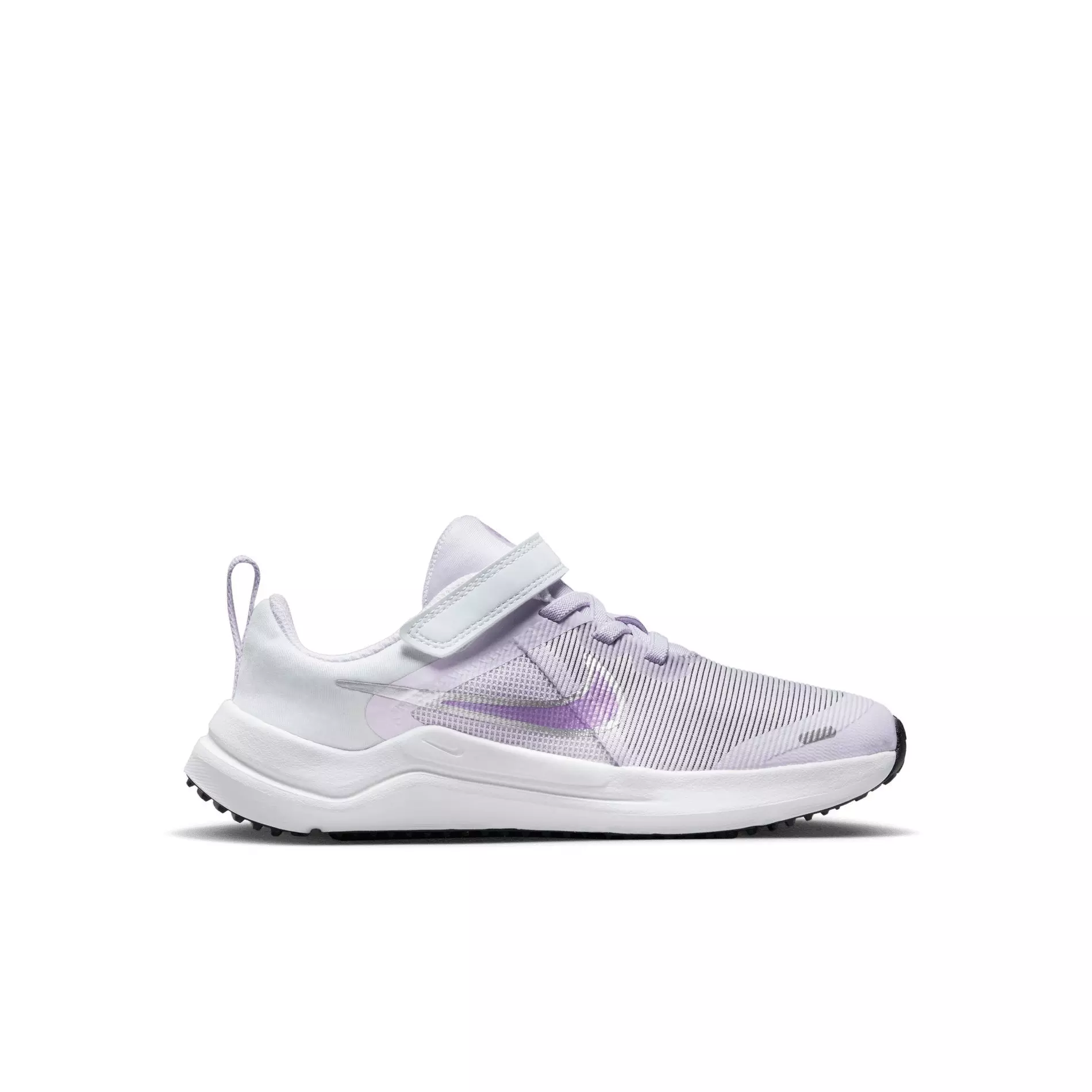 Nike Downshifter 12 "Violet Frost/Metallic Silver" Preschool Girls' Running Shoe - VIOLET/SILVER