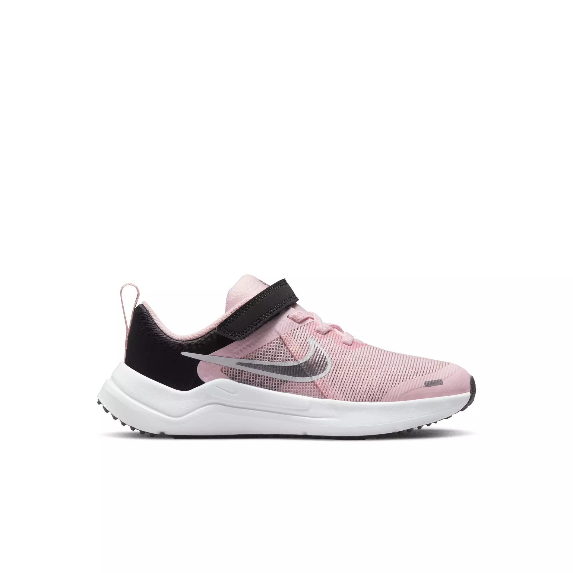 Nike Downshifter 12 "Pink Foam/Flat Pewter/Black" Preschool Girls' Running Shoe - PINK/PEWTER/BLACK