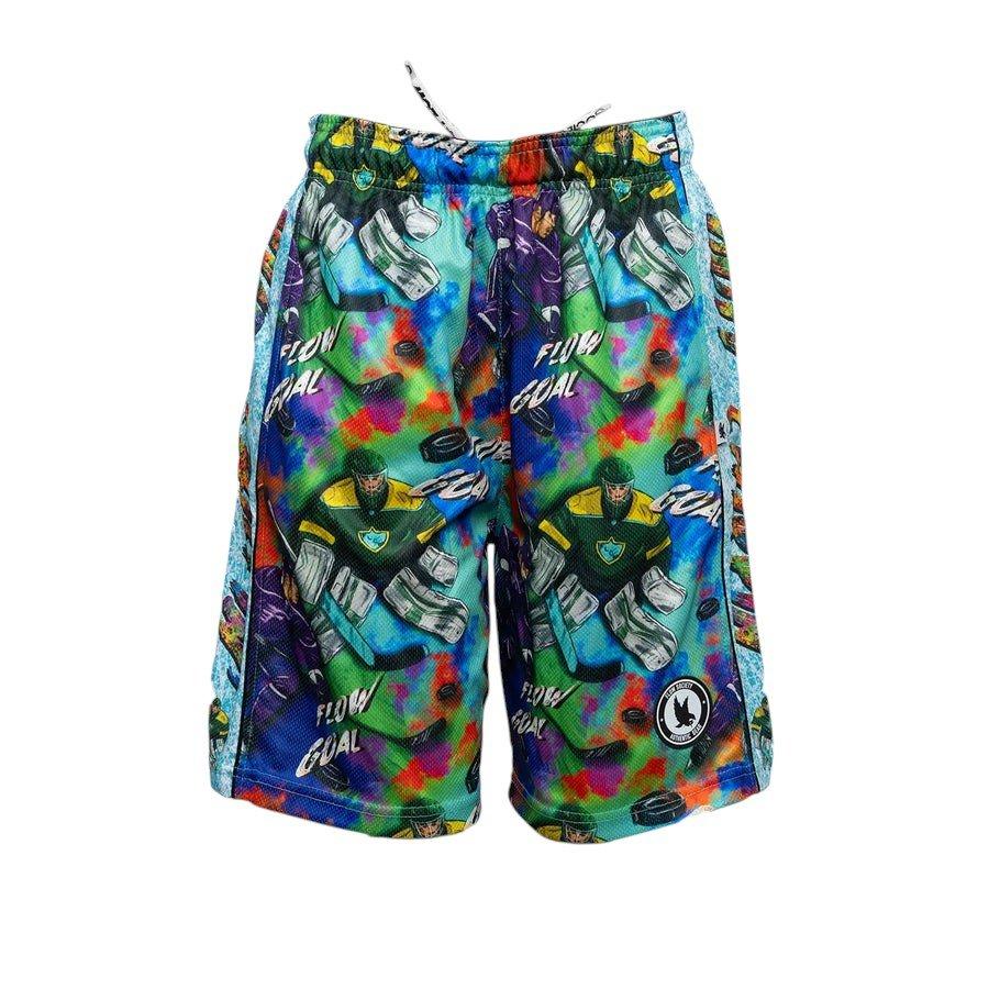 Flow Society Big Boys' 7" Quit Chirpin Ice Hockey Shorts - Multi-Color - MULTI-COLOR