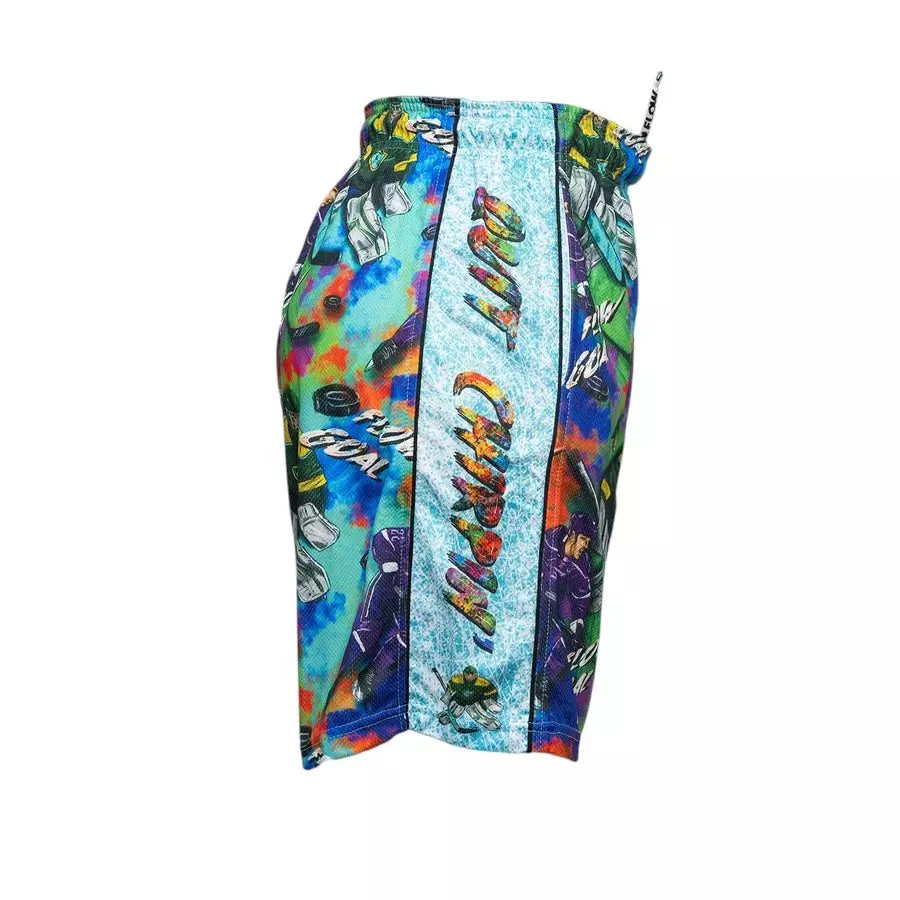 Flow Society Big Boys' 7" Quit Chirpin Ice Hockey Shorts - Multi-Color - MULTI-COLOR