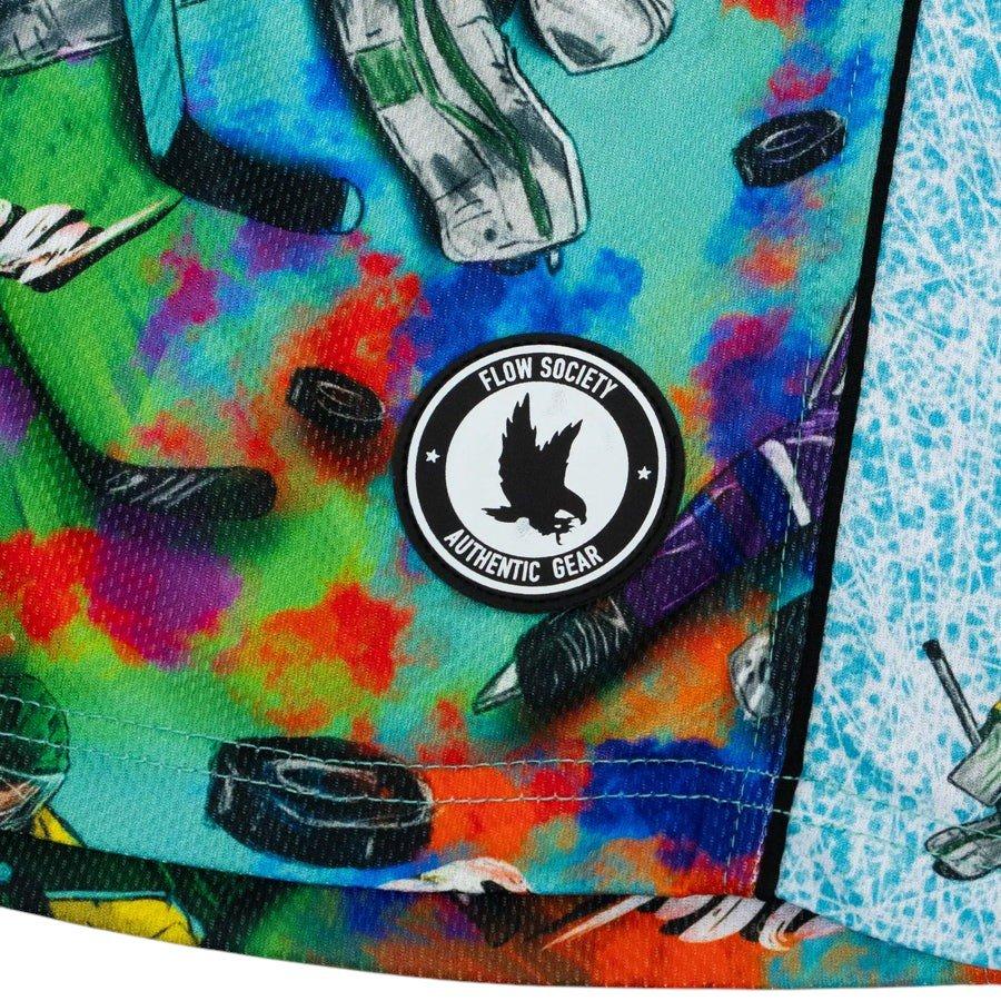 Flow Society Big Boys' 7" Quit Chirpin Ice Hockey Shorts - Multi-Color - MULTI-COLOR