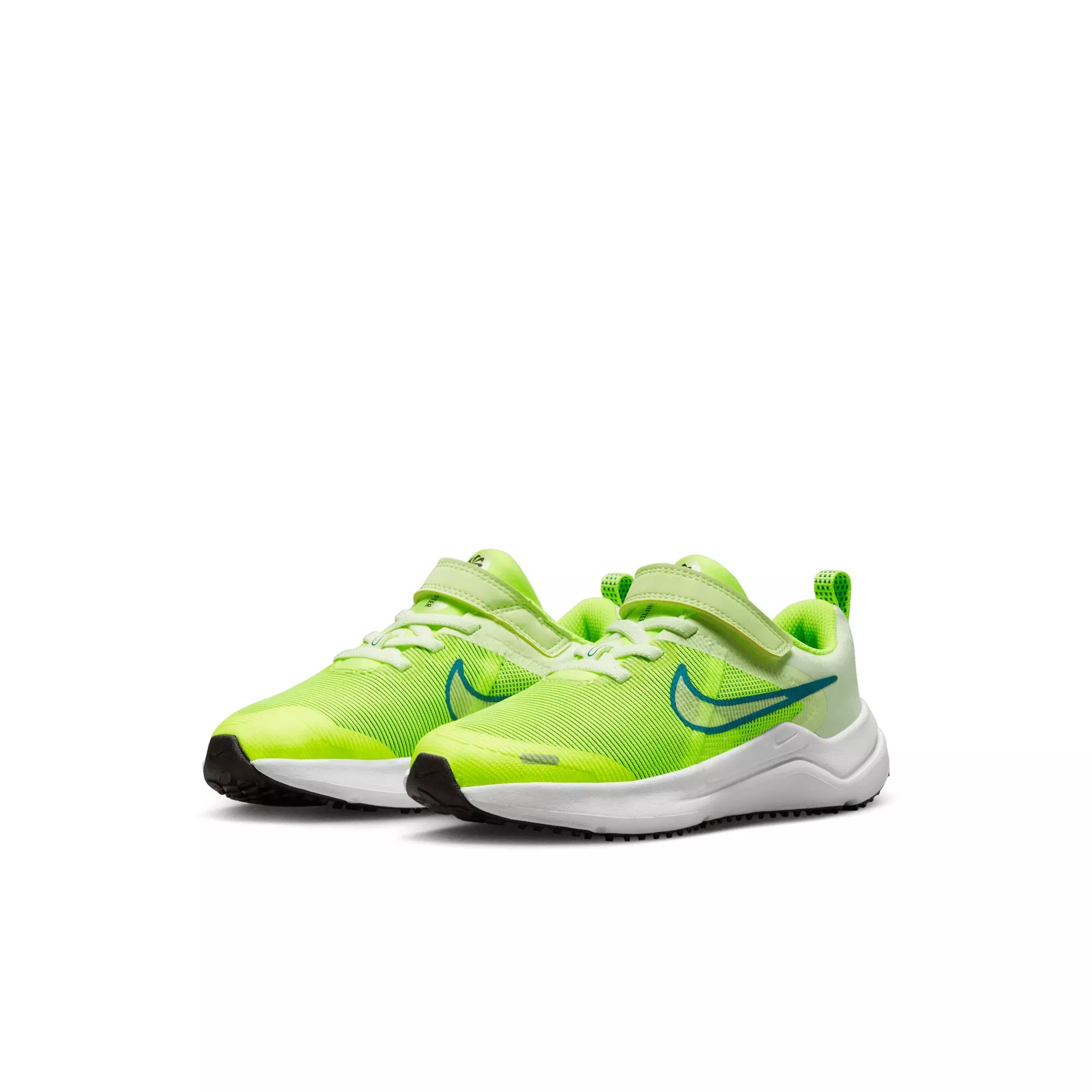 Nike Downshifter 12 "Volt/Bright Spruce/Barely Volt/Black" Preschool Boys' Running Shoe - VOLT/SPRUCE/VOLT/BLACK
