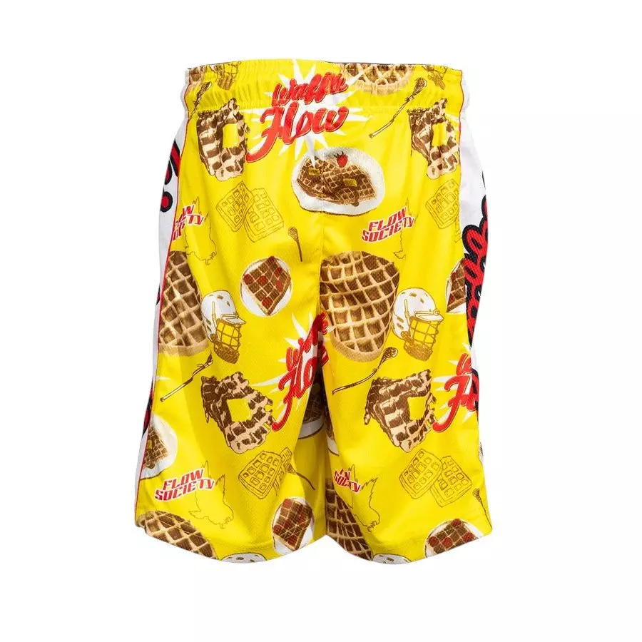 Flow Society Big Boys' 7" Waffle Flow Shorts - Yellow - YELLOW