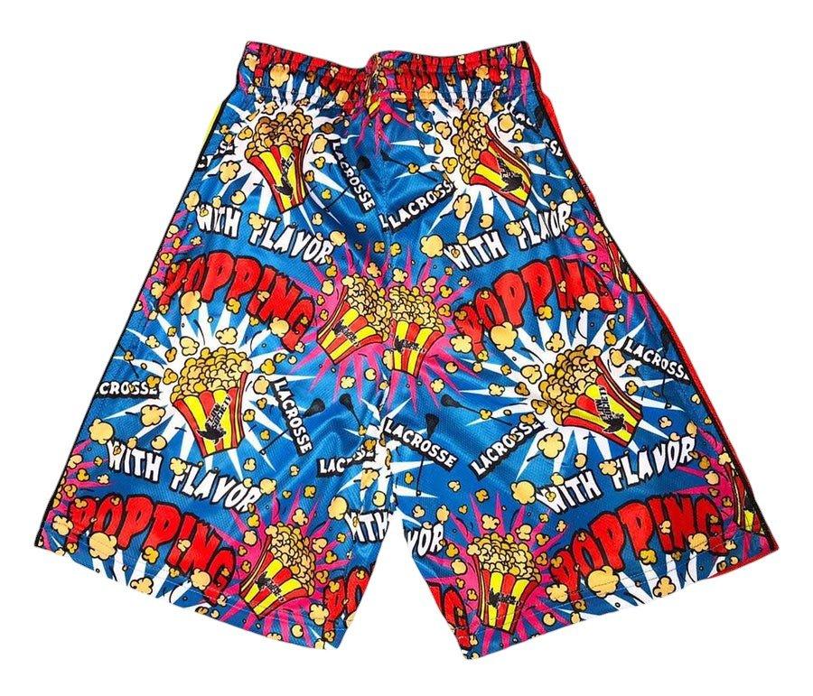 Flow Society Big Boys' 7" Popcorn Attack Shorts - Blue - BLUE
