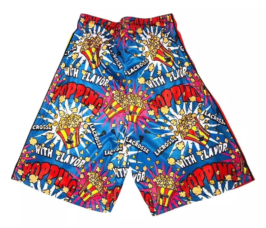 Flow Society Big Boys' 7" Popcorn Attack Shorts - Blue - BLUE