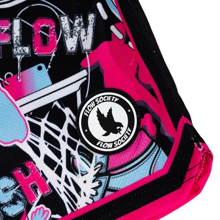 Flow Society Big Boys' 7" Neon Swoosh Basketball Trim Shorts - Multi-Color - MULTI-COLOR
