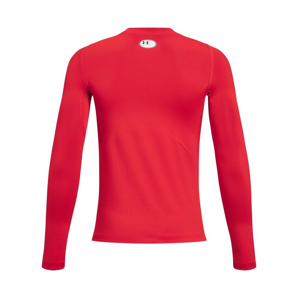 Under Armour Big Boys HeatGear Long Sleeve - Red | Hibbett