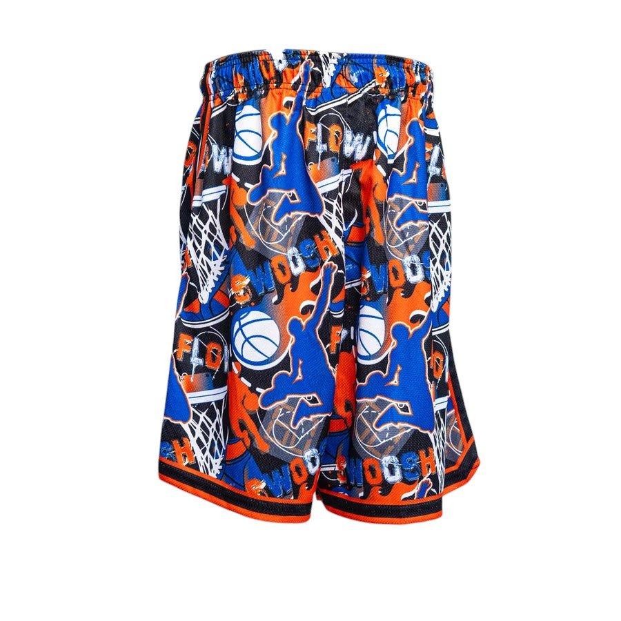 Flow Society Big Boys' 7" NY Swoosh Basketball Trim Shorts - Blue - BLUE