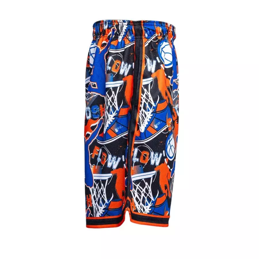 Flow Society Big Boys' 7" NY Swoosh Basketball Trim Shorts - Blue - BLUE