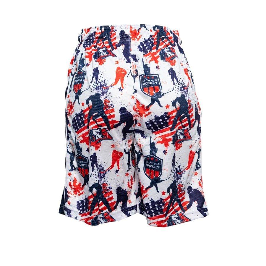 Flow Society Big Boys' 7" Stars & Stripes Hockey Shorts - Multi-Color - MULTI-COLOR