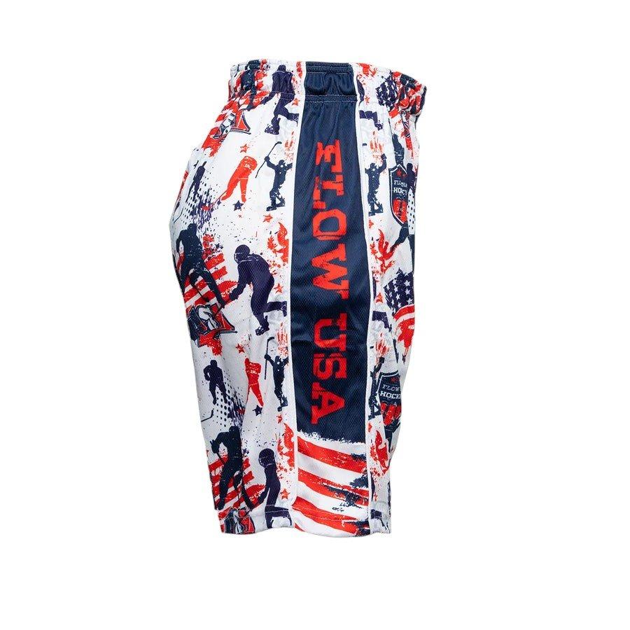 Flow Society Big Boys' 7" Stars & Stripes Hockey Shorts - Multi-Color - MULTI-COLOR