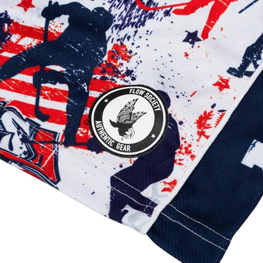 Flow Society Big Boys' 7" Stars & Stripes Hockey Shorts - Multi-Color - MULTI-COLOR