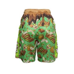 Flow Society Big Boys' 7" Dubai Drip Chocolate Shorts - Green - GREEN