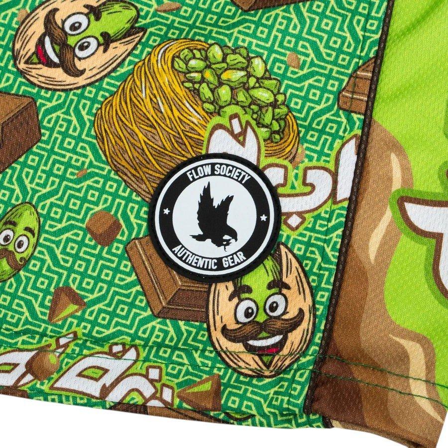 Flow Society Big Boys' 7" Dubai Drip Chocolate Shorts - Green - GREEN
